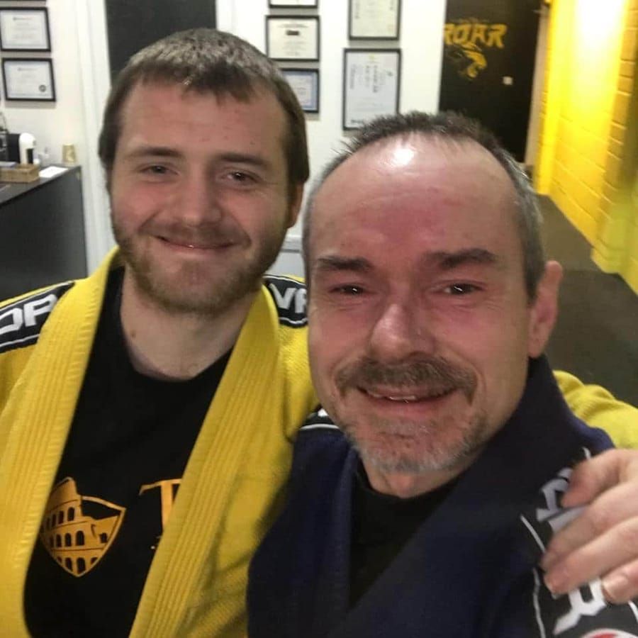 Jordan Squires training with a client