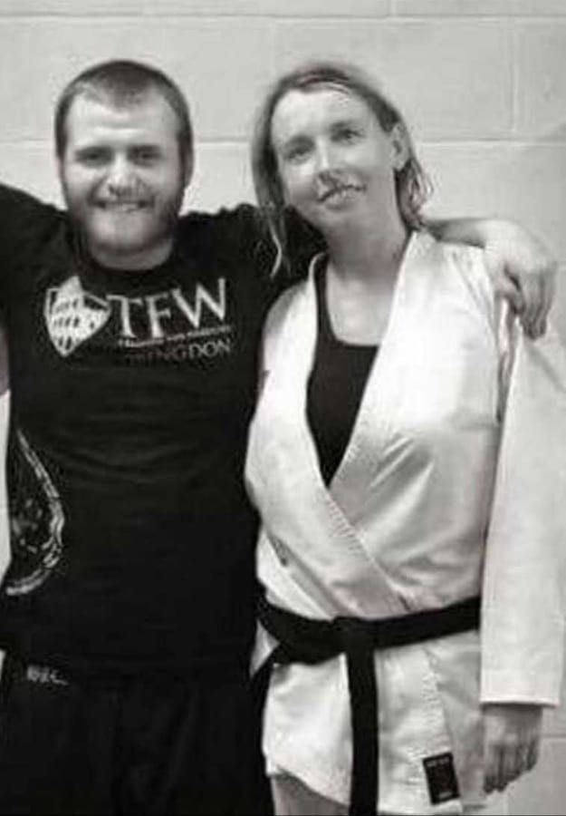 Jordan Squires training with a client