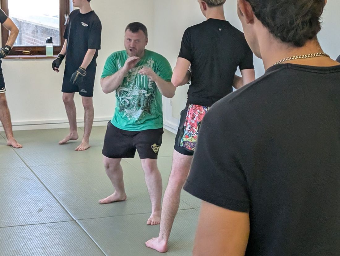 One-to-one personal training session at Squires Martial Arts in Abingdon